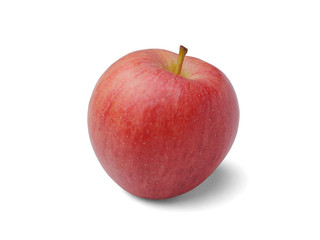 Juicy fresh red apple isolated on white background