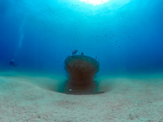 The wreck of the P31 Patrol Boat in Gozo, Malta