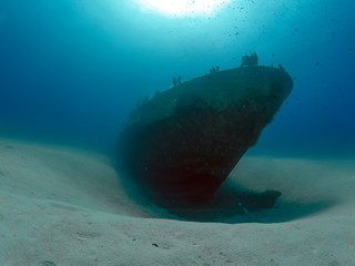 The wreck of the P31 Patrol Boat in Gozo, Malta