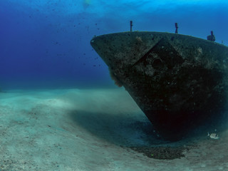 The wreck of the P31 Patrol Boat in Gozo, Malta