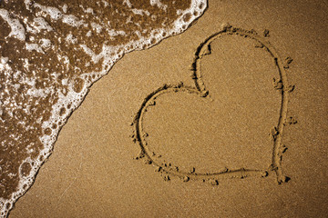 heart on the beach