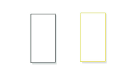 cell phones mockup with white screen isolated on white background