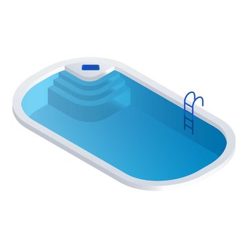 Home pool icon. Isometric of home pool vector icon for web design isolated on white background
