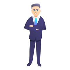 Businessman icon. Cartoon of businessman vector icon for web design isolated on white background