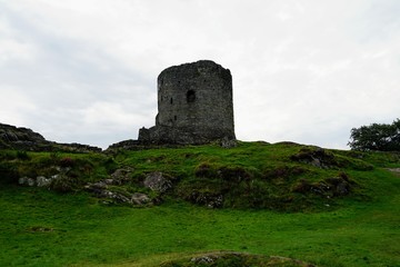 Castle Ruins Isolated on a Hill 