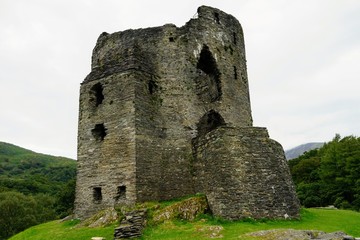 Castle Ruins Isolated on a Hill 