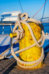 Obraz premium Fragment of the sea berth.