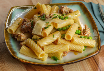 Italian Rigatoni Sausage Alfredo