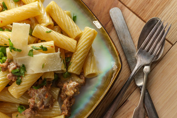 Italian Rigatoni Sausage Alfredo