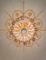 Crystal Chandelier lamp hanging from the ceiling