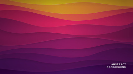 Multicolor abstract background with gradient waves. Colorful backdrop with dynamic shapes design. Liquid geometric texture.