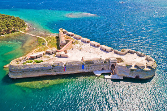 Saint Nikola fortress overlooking Sibenik bay entrance