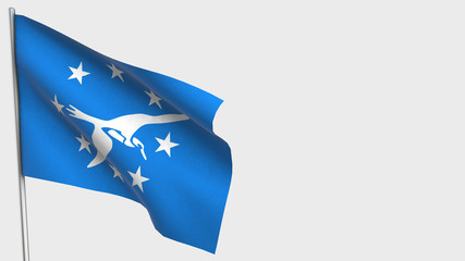 Corpus Christi Texas waving flag illustration on flagpole.