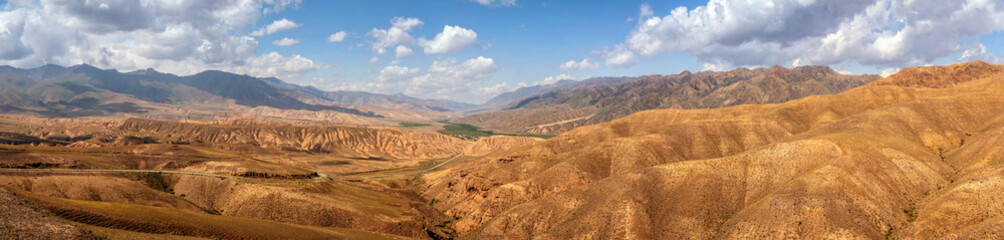 Mountain Pass in the Sary Bulak valley, in Kyrgyzstan, between Kochkor to the Son-Kul Lake
