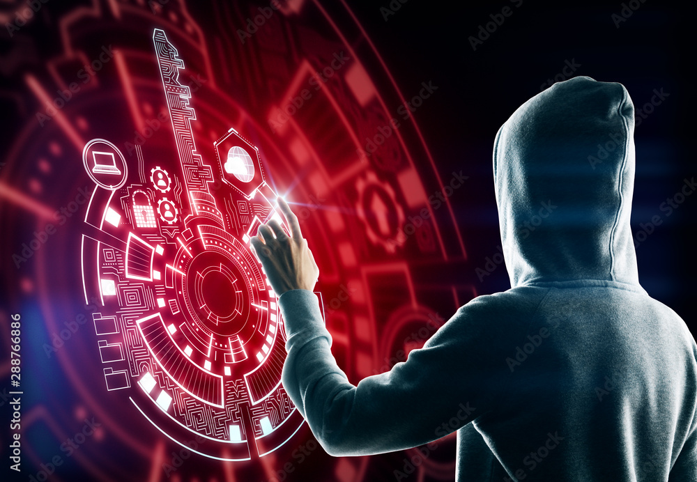 Poster Hacker using digital interface