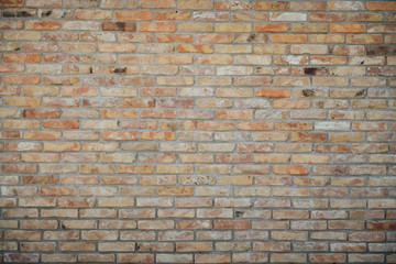 Brown brick wall background and texture vintage style