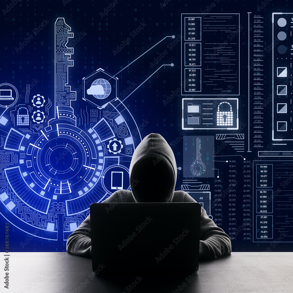 Poster Hacker using digital interface