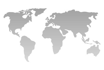 Plakat World map vector illustration isolated.