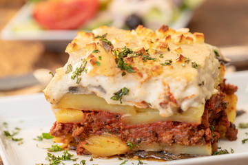 moussaka on wood