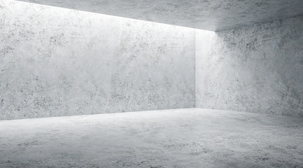 Minimal concept with modern monochrome light grey empty hall with mock up wall.