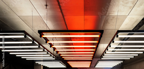 Ceiling With Hanging Down Neon S Lighting For Halls Ceiling With Hanging Down Neon S Lighting For Halls