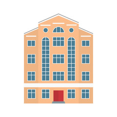 Building. Old town. Vector illustration in flat style