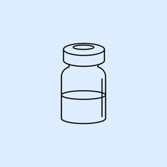 capsule with medicine for a prick line icon. Element of Medecine tools Icon. Signs, symbols collection, simple icon for websites, web design, mobile