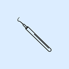 dental probe icon. Element of Medecine tools Icon. Signs, symbols collection, simple icon for websites, web design, mobile app