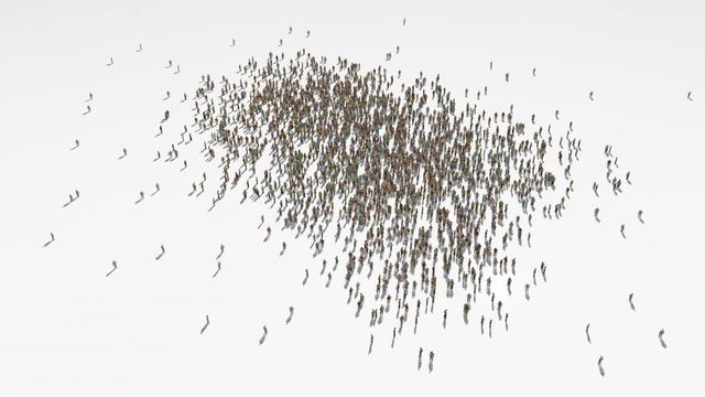 netherlands map. Group of people walk and create a map of netherlands.