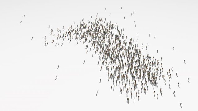 new zealand map. Group of people walk and create a map of new zealand.