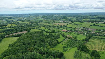 Obraz premium bocages normands et château