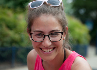 Young smiling french girl