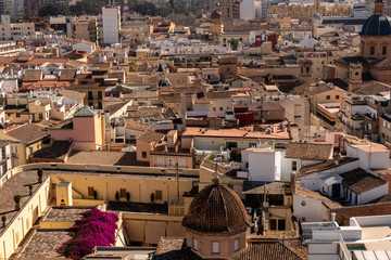 Fototapeta premium aerial panoramic view of Rome with urban landscape