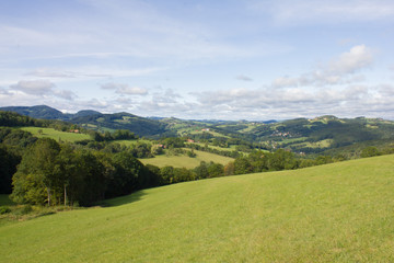 Fototapeta na wymiar Landschaft in Niederösterreich Hügel der Voralpen