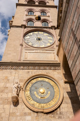 cathedral of Messina with the facade and the bell tower on the large square