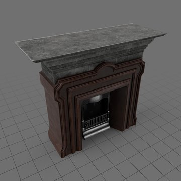 Wooden fireplace