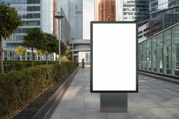 Blank street billboard poster