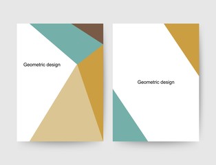 Collection of cover page layouts, vector templates geometric design with triangles and stripes. pattern vector covers design. Trendy rhombus stripe triangle shapes. eps 10