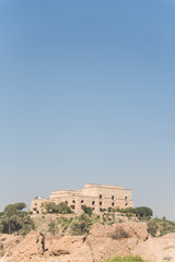 Babylon,Iraq–July 12,2019 Abandoned palace in Babylon