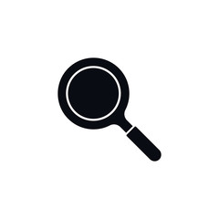 Search icon. Magnifying glass icon, vector magnifier or loupe sign