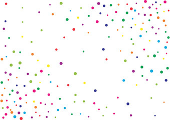 Festive color round confetti background. Abstract frame confetti texture for holiday, postcard, poster, website, carnivals, birthday and children's parties. Cover confetti mock-up. Wedding card layout