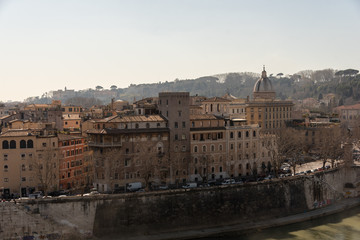 Obraz na płótnie Canvas view of the tiber from castel sant'angelo