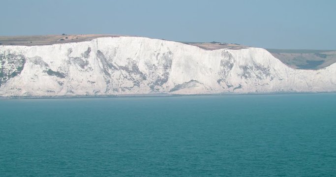 white cliffs dover england baot ferry coast