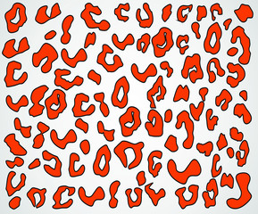 Leopard pattern Brown on White background. used for all funds. VECTOR