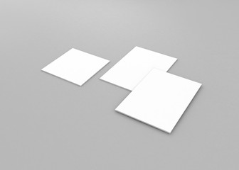 three Menu cardboard folders