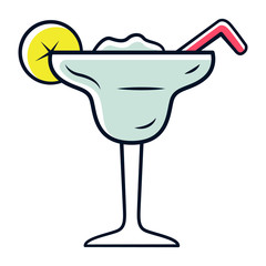 Margarita grey color icon