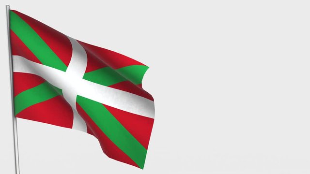 Basque Country waving flag animation on Flagpole.