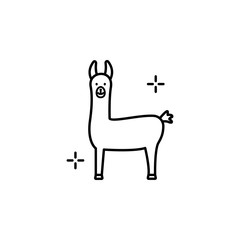 Lama Peru animal icon. Element of Peru icon