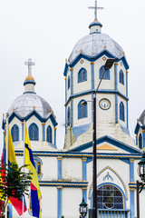 Obraz premium View on colonial church in the town of Filandia in Colombia