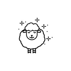 Sheep animal sleep icon. Element of sweet dreams icon
